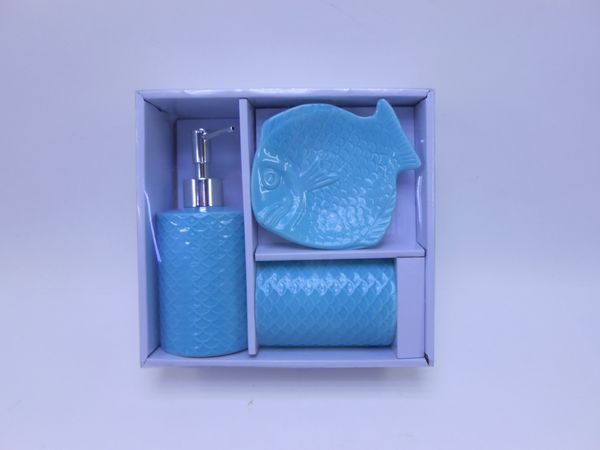 Фото: Набор для ванной 3пр.керамика Лагуна 2 дизайна 463-946