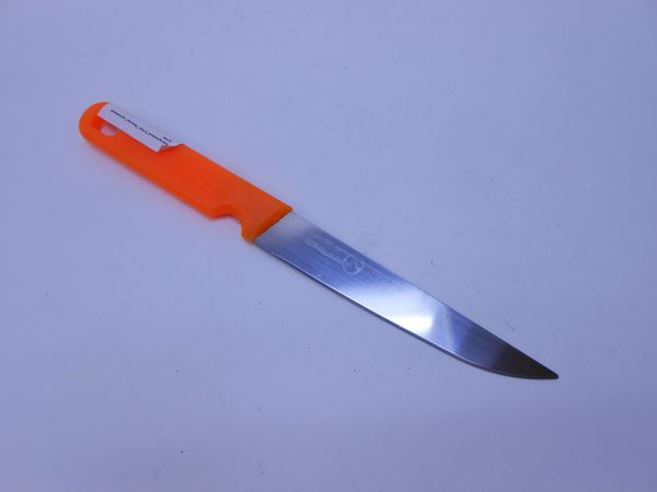 Фото: Нож кухонный Эконом 11,5см оранжевая ручка 316-0238