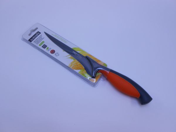 Фото: Нож кухонный Satoshi Фрей 14,5см разделочный с антиналип.покрытием 803-294