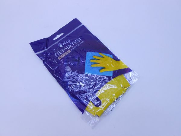 Фото: Перчатки латексные Libry хозяйственные желтые S 598-176