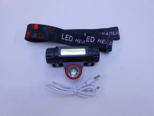 Фото: Фонарь налобный аккумуляторный 3 реж.,кабель USB