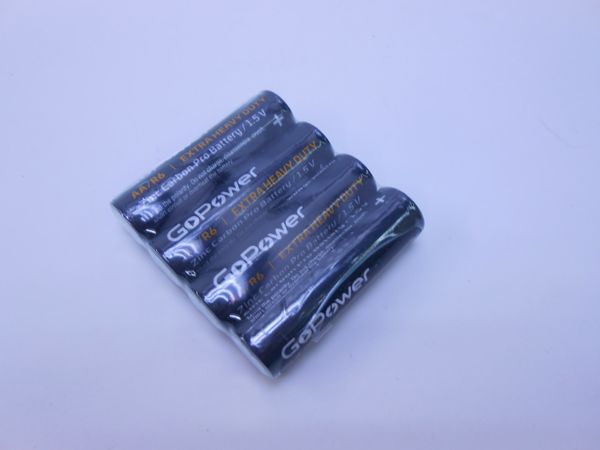 Фото: Батарейки GoPower R6 1,5В цена за уп.4шт.