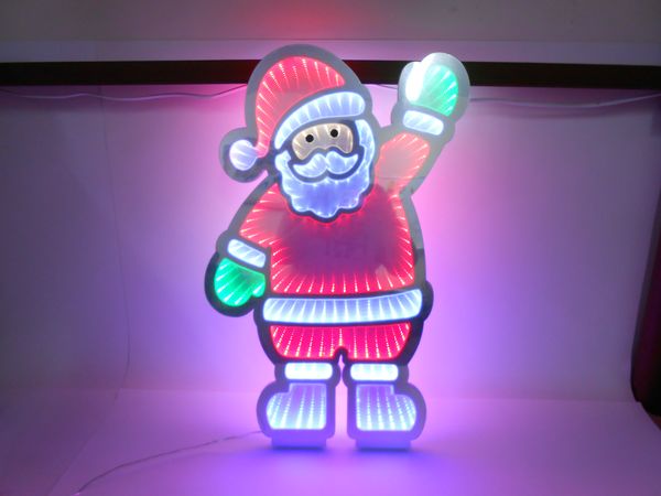 Фото: Панно светодиодное зеркальное Дед Мороз 56*38см с подставкой SL304