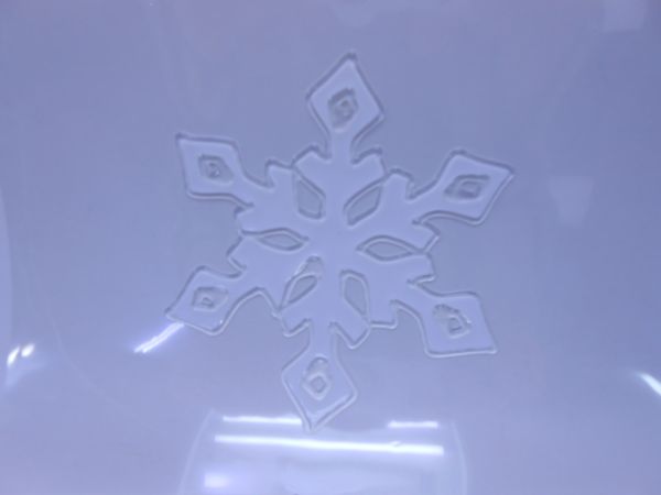 Фото: Наклейка на стекло 14*17см Снежинка ромбик Белый 185-0297