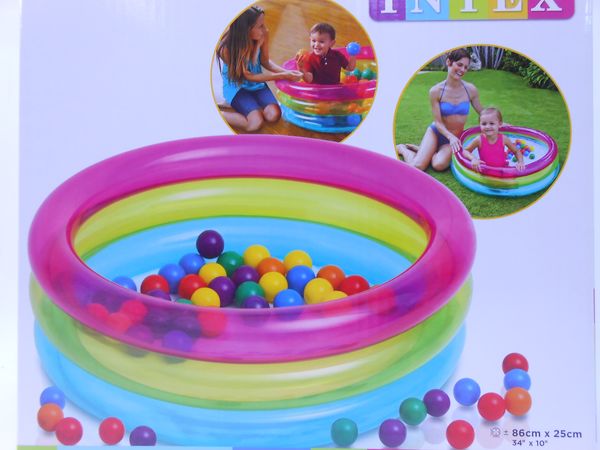 Фото: Бассейн надувной детский с мячиками 86*25см Classic 3-Ring Baby Ball Pin инт48674NP