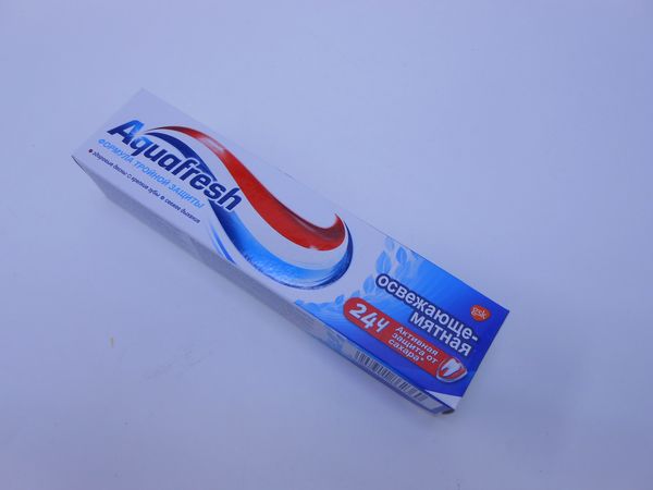 Фото: Зубная паста Аквафреш Тотал Кеа 3 освежающе-мятная 50г син.